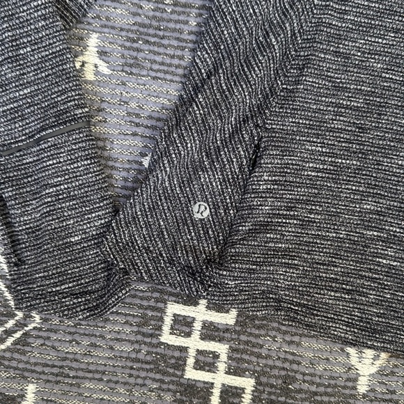 Lululemon Athletica Vintage Kano Catch Me Long Sleeve Top Heather Black White - Picture 7 of 10